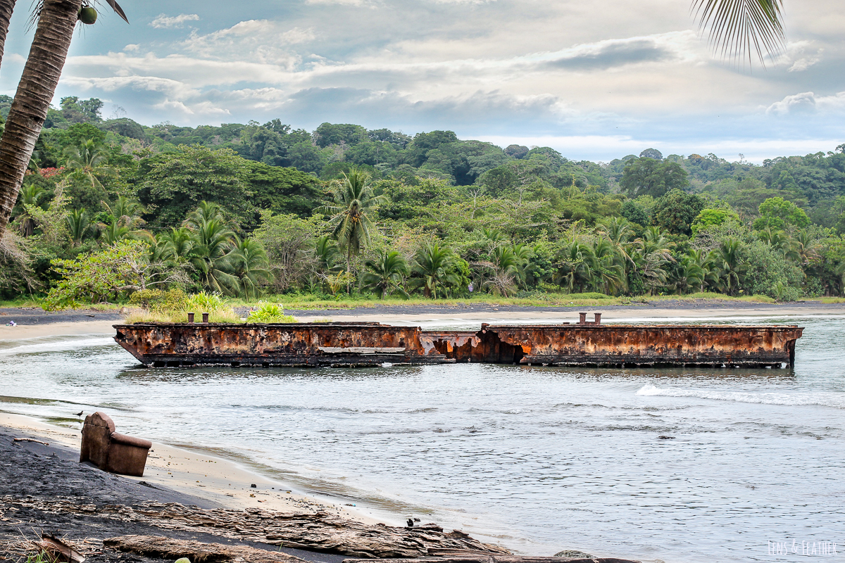 Schiffswrack vor Puerto Viejo in Costa Rica