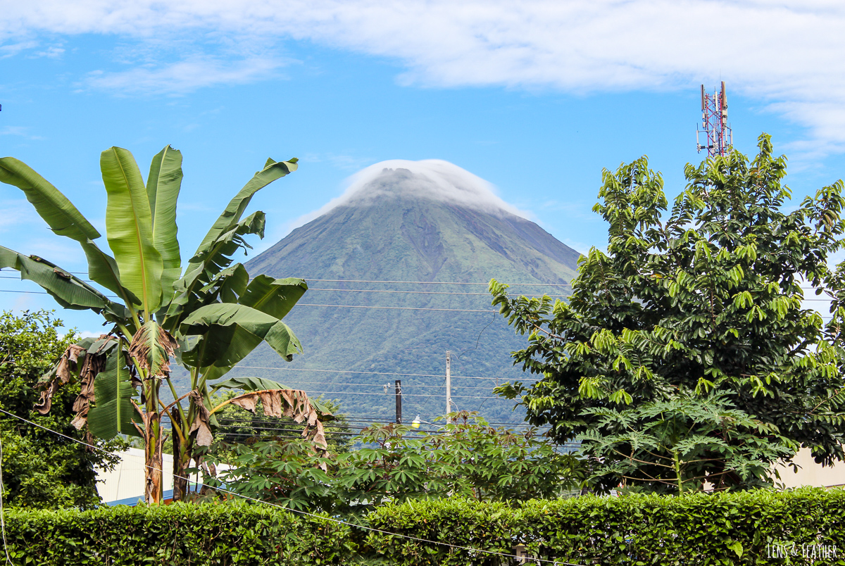 Ausblick von La Fortuna auf den Arenal